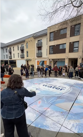 Hydrochromic Application – The First Water-Activated Mural in the UK